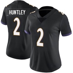 Women's Baltimore Ravens 2 Tyler Huntley Black Vapor Untouchable Limited Jersey