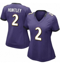 Women's Baltimore Ravens 2 Tyler Huntley Purple Vapor Untouchable Limited Jersey