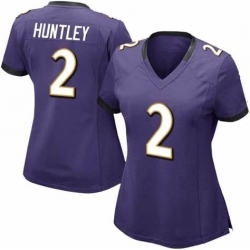 Women's Baltimore Ravens 2 Tyler Huntley Purple Vapor Untouchable Limited Jersey