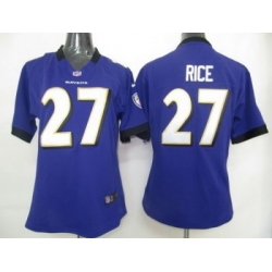 Women's Baltimore Ravens 27 Ray Rice Purple Jersey