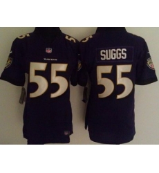 Women's Baltimore Ravens 55 Terrell Suggs Purple NFL Jerseys