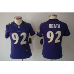 Women's Baltimore Ravens 92 Haloti Ngata Purple Limited Jerseys