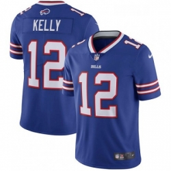 Buffalo Bills 12 Jim Kelly Royal Blue Team Color Vapor Untouchable Limited Player NFL Jersey