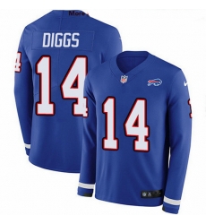 Buffalo Bills 14 Stefon Diggs Royal Blue Team Color Stitched NFL Limited Therma Long Sleeve Jersey Buffalo Bills 14 Stefon Diggs Royal Blue Team Color Stitched NFL Limited Therma Long Sleeve Jersey
