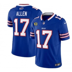 Buffalo Bills 17 Josh Allen Blue 2023 F U S E With 4 Star C Patch Vapor Untouchable Limited Stitched Jersey