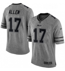 Buffalo Bills 17 Josh Allen Limited Gray Gridiron NFL Jersey