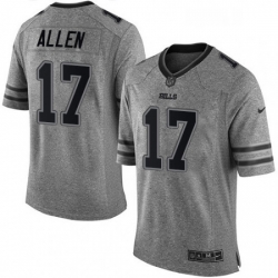 Buffalo Bills 17 Josh Allen Limited Gray Gridiron NFL Jersey