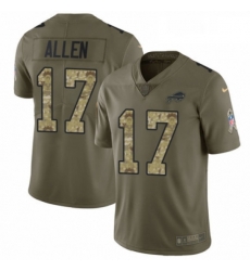 Buffalo Bills 17 Josh Allen Limited OliveCamo 2017 Salute To Service NFL Jersey