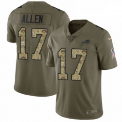 Buffalo Bills 17 Josh Allen Limited OliveCamo 2017 Salute To Service NFL Jersey