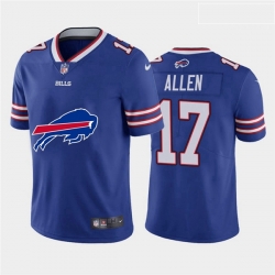 Buffalo Bills 17 Josh Allen Royal Team Big Logo Vapor Untouchable Limited Jersey