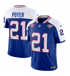 Buffalo Bills 21 Jordan Poyer Blue White 2023 F U S E 35th And 75th Patch Throwback Vapor Untouchable Limited Stitched Jersey Buffalo Bills 21 Jordan Poyer Blue White 2023 F U S E 35th And 75th Patch Throwback Vapor Untouchable Limited Stitched Jersey