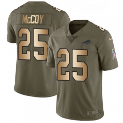 Buffalo Bills 25 LeSean McCoy Limited OliveGold 2017 Salute To Service NFL Jersey