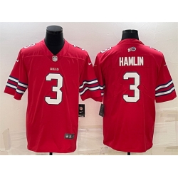 Buffalo Bills 3 Damar Hamlin Red Vapor Untouchable Limited Stitched Jersey