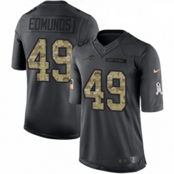 Buffalo Bills 49 Tremaine Edmunds Limited Black 2016 Salute To Service NFL Jersey