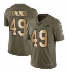 Buffalo Bills 49 Tremaine Edmunds Limited Olive Gold 2017 Salute To Service NFL Jersey