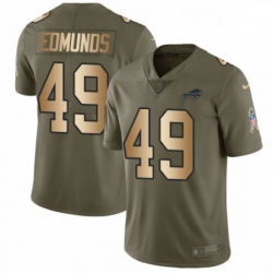 Buffalo Bills 49 Tremaine Edmunds Limited Olive Gold 2017 Salute To Service NFL Jersey