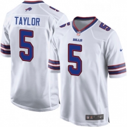 Buffalo Bills 5 Tyrod Taylor Game White NFL Jersey