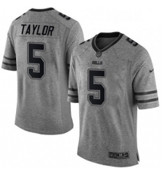 Buffalo Bills 5 Tyrod Taylor Limited Gray Gridiron NFL Jersey Buffalo Bills 5 Tyrod Taylor Limited Gray Gridiron NFL Jersey
