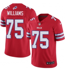 Buffalo Bills 75 Daryl Williams Red Stitched NFL Limited Rush Jersey Buffalo Bills 75 Daryl Williams Red Stitched NFL Limited Rush Jersey