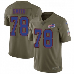 Buffalo Bills 78 Bruce Smith Limited Olive 2017 Salute To Service NFL Jersey