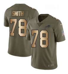 Buffalo Bills 78 Bruce Smith Limited OliveGold 2017 Salute To Service NFL Jersey