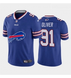 Buffalo Bills 91 Ed Oliver Royal Team Big Logo Vapor Untouchable Limited Jersey