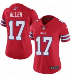 Women's Buffalo Bills 17 Josh Allen Limited Red Rush Vapor Untouchable NFL Jersey