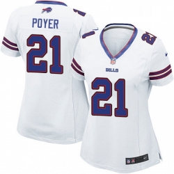 Women's Buffalo Bills 21 Jordan Poyer Game White NFL Jersey