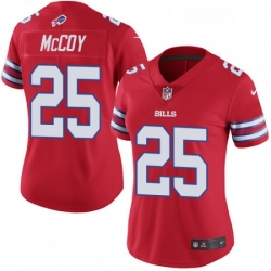 Women's Buffalo Bills 25 LeSean McCoy Elite Red Rush Vapor Untouchable NFL Jersey