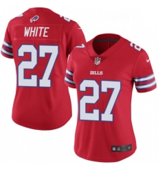 Women's Buffalo Bills 27 TreDavious White Limited Red Rush Vapor Untouchable NFL Jersey