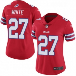 Women's Buffalo Bills 27 TreDavious White Limited Red Rush Vapor Untouchable NFL Jersey