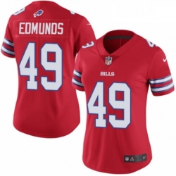 Women's Buffalo Bills 49 Tremaine Edmunds Limited Red Rush Vapor Untouchable NFL Jersey