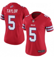 Women's Buffalo Bills 5 Tyrod Taylor Elite Red Rush Vapor Untouchable NFL Jersey