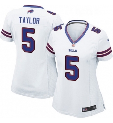 Women's Buffalo Bills 5 Tyrod Taylor Game White NFL Jersey