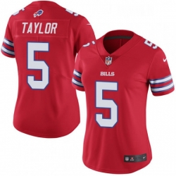 Women's Buffalo Bills 5 Tyrod Taylor Limited Red Rush Vapor Untouchable NFL Jersey