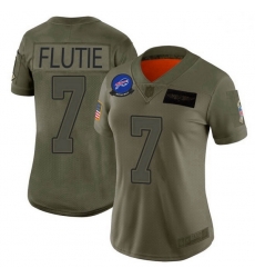 Women's Buffalo Bills 7 Doug Flutie Camo Limited 2019 Salute To Service Jersey