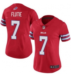 Women's Buffalo Bills 7 Doug Flutie Red Limited Color Rush Vapor Untouchable Jersey
