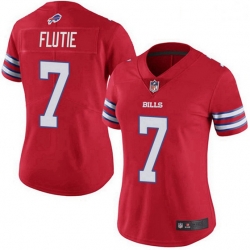 Women's Buffalo Bills 7 Doug Flutie Red Limited Color Rush Vapor Untouchable Jersey