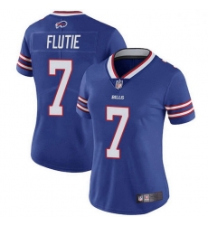 Women's Buffalo Bills 7 Doug Flutie Royal Limited Team Color Vapor Untouchable Jersey