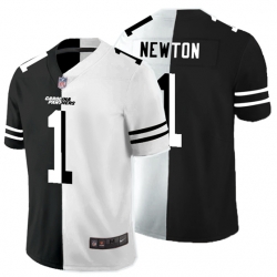 Carolina Panthers 1 Cam Newton Black And White Split Vapor Untouchable Limited Jersey