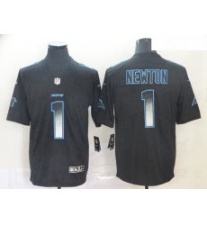 Carolina Panthers 1 Cam Newton Black Arch Smoke Vapor Untouchable Limited Jersey