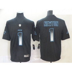 Carolina Panthers 1 Cam Newton Black Arch Smoke Vapor Untouchable Limited Jersey