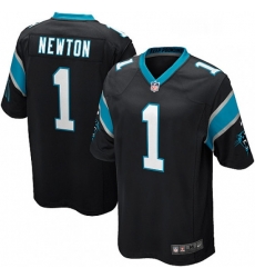 Carolina Panthers 1 Cam Newton Game Black Team Color NFL Jersey
