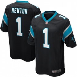 Carolina Panthers 1 Cam Newton Game Black Team Color NFL Jersey