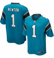 Carolina Panthers 1 Cam Newton Game Blue Alternate NFL Jersey