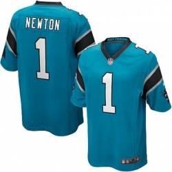Carolina Panthers 1 Cam Newton Game Blue Alternate NFL Jersey