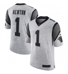 Carolina Panthers 1 Cam Newton Limited Gray Gridiron II NFL Jersey Carolina Panthers 1 Cam Newton Limited Gray Gridiron II NFL Jersey