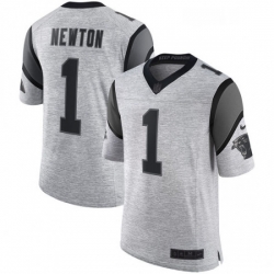 Carolina Panthers 1 Cam Newton Limited Gray Gridiron II NFL Jersey