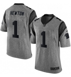 Carolina Panthers 1 Cam Newton Limited Gray Gridiron NFL Jersey
