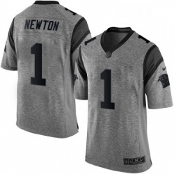 Carolina Panthers 1 Cam Newton Limited Gray Gridiron NFL Jersey